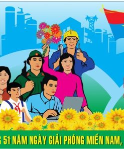 Mẫu pano mừng ngày giải phóng miền Nam 30-4