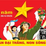 Mẫu pano ngang chào mừng ngày giải phóng miền Nam 30-4