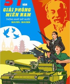 Mẫu pano treo chào mừng ngày giải phóng miền Nam 30-4