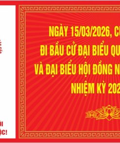 Mẫu pano tuyên truyền bầu cử Quốc hội năm 2026