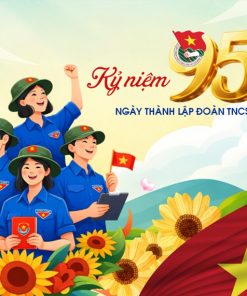 Mẫu phông nền chào mừng ngày thành lập Đoàn TNCS Hồ Chí Minh