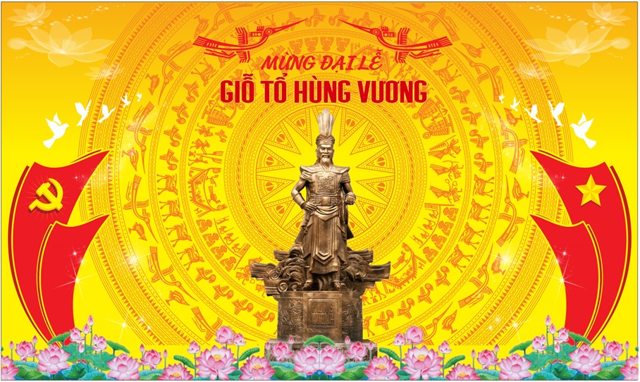 Mẫu phông nền mừng Đại lễ Giỗ Tổ Hùng Vương 10-3