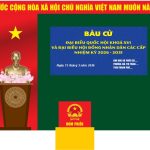 Mẫu phông nền trang trí bầu cử Đại biểu khoá XVI