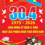 Mẫu poster kỷ niệm ngày giải phóng miền Nam 30-4