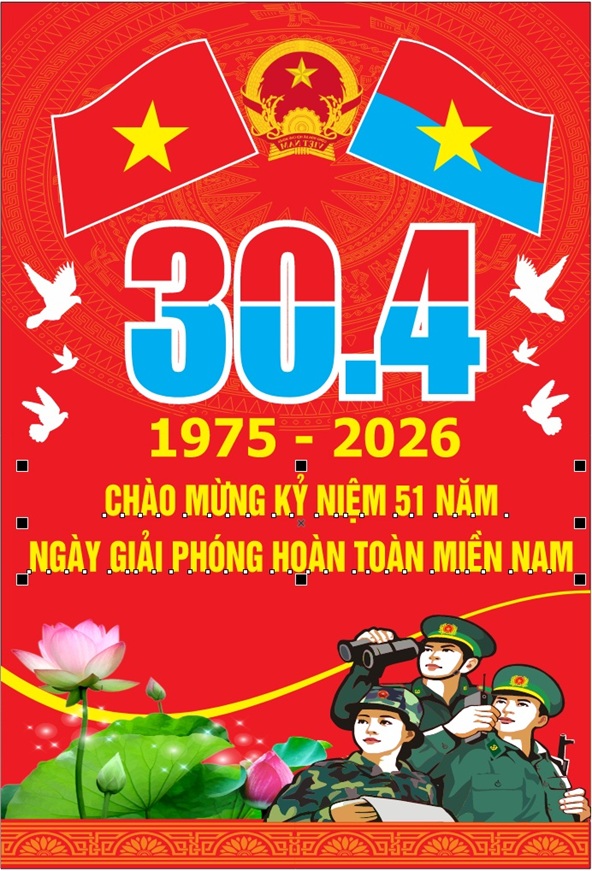 Mẫu poster kỷ niệm ngày giải phóng miền Nam 30-4