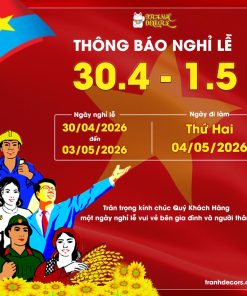 Mẫu poster thông báo nghỉ lễ 30 tháng 4 và 1 tháng 5 đẹp
