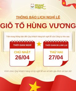 Mẫu poster thông báo nghỉ lễ giỗ tổ Hùng Vương