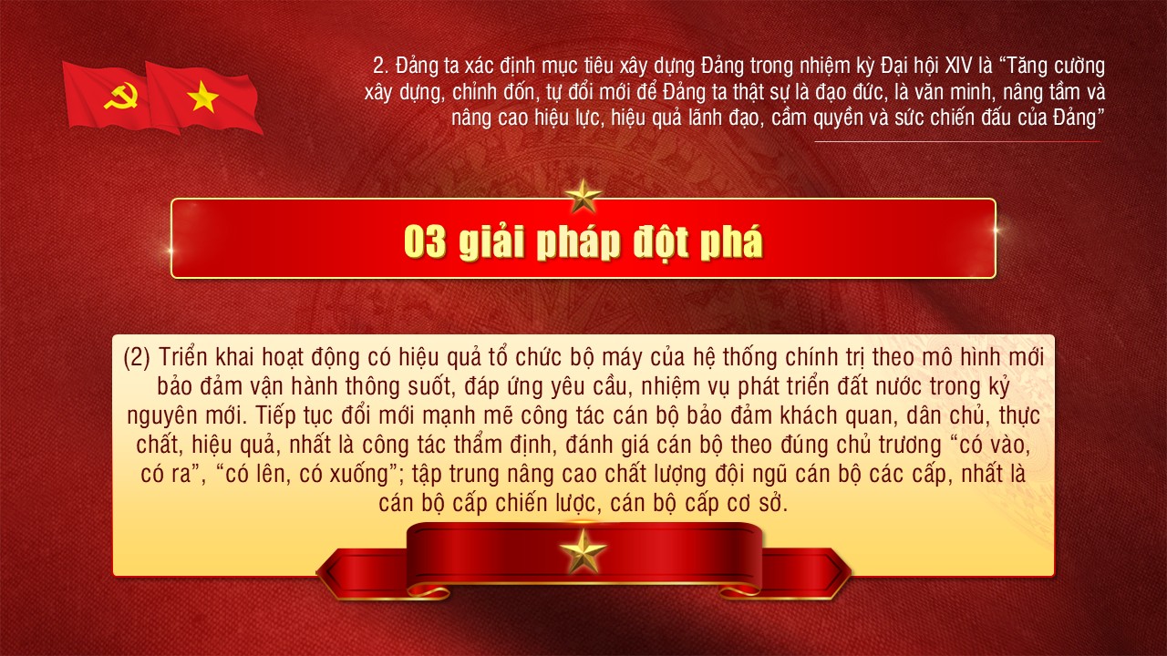 Nội dung của 3 giải pháp đột phá
