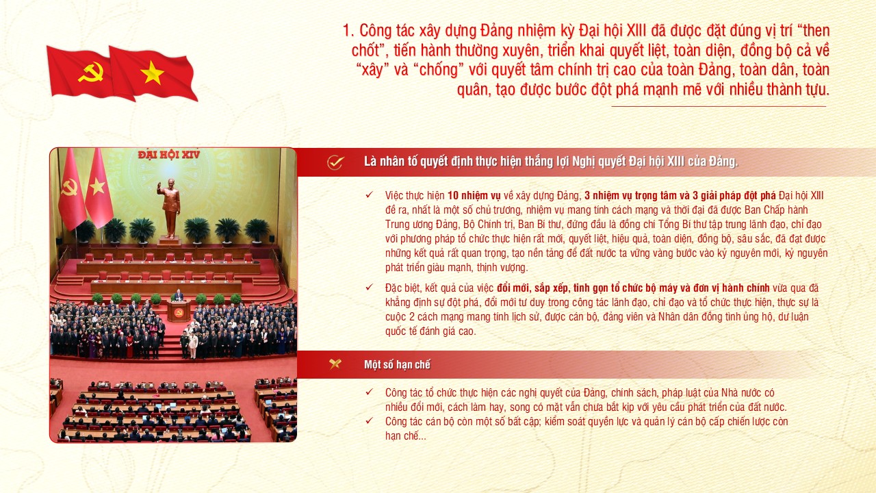 Nội dung của Công ty xây dựng Đảng nhiệm kỳ Đại hội XIII