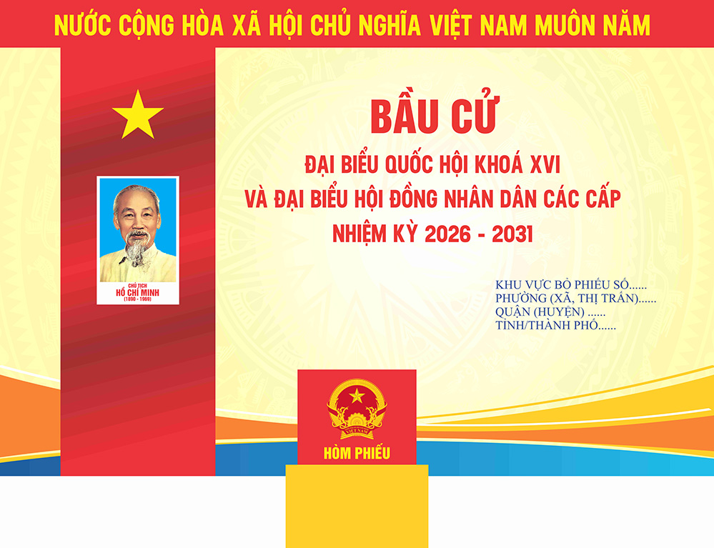 Phông background điểm bầu cử Quốc hội