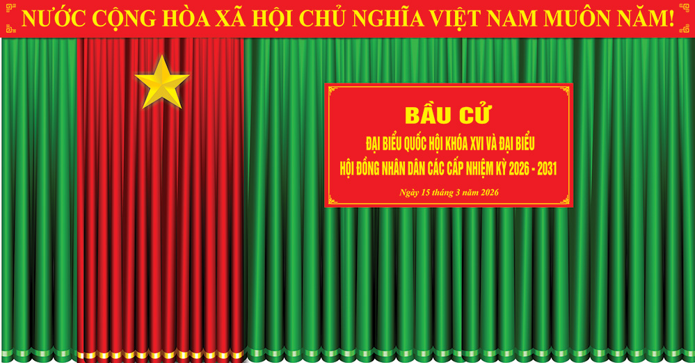 Phông market trang trí bầu cử Quốc hội khoá XVI