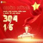 Poster chào mừng ngày 30 tháng 4 và mùng 1 tháng 5