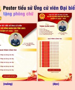 Poster tóm tắt tiểu sử ứng cử viên Đại biểu Quốc hội khoá XVI (2026-2031)