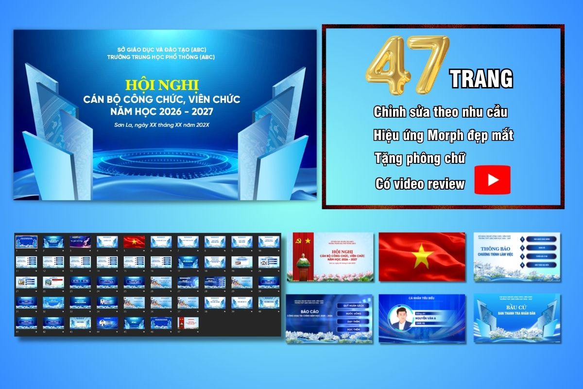 Slide Hội Nghị Cán Bộ, Công Chức Viên Chức, Người Lao Động 47 Trang Slide Hội Nghị Cán Bộ, Công Chức Viên Chức, Người Lao Động 47 Trang