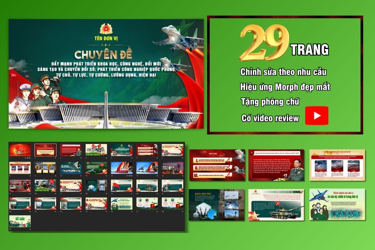 Slide báo cáo viên Quân Đội Nhân Dân Việt Nam, 29 trang