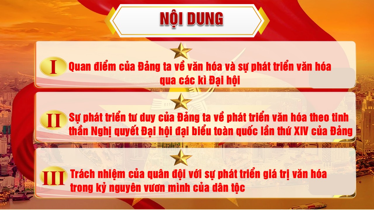 Các nội dung chính của báo cáo viên