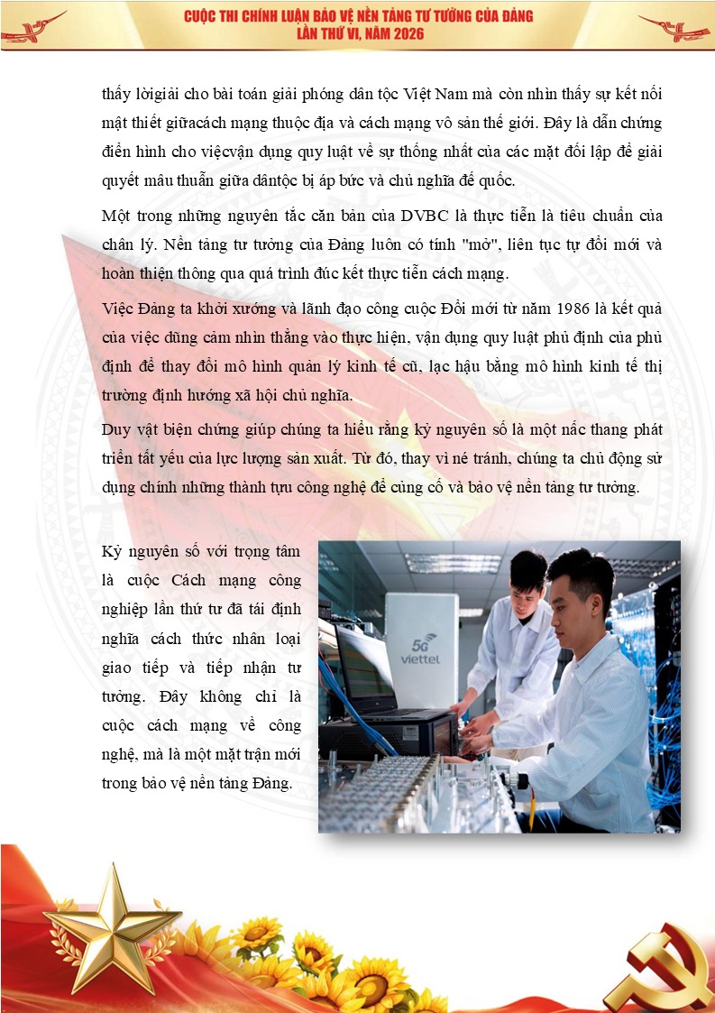 Cách mạng công nghiệp thứ tư là một mặt trận mới trong bảo vệ nền tảng của Đảng