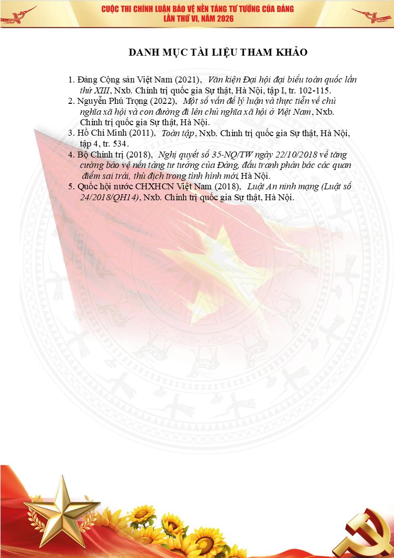 Danh mục tài liệu tham khảo của mẫu 6