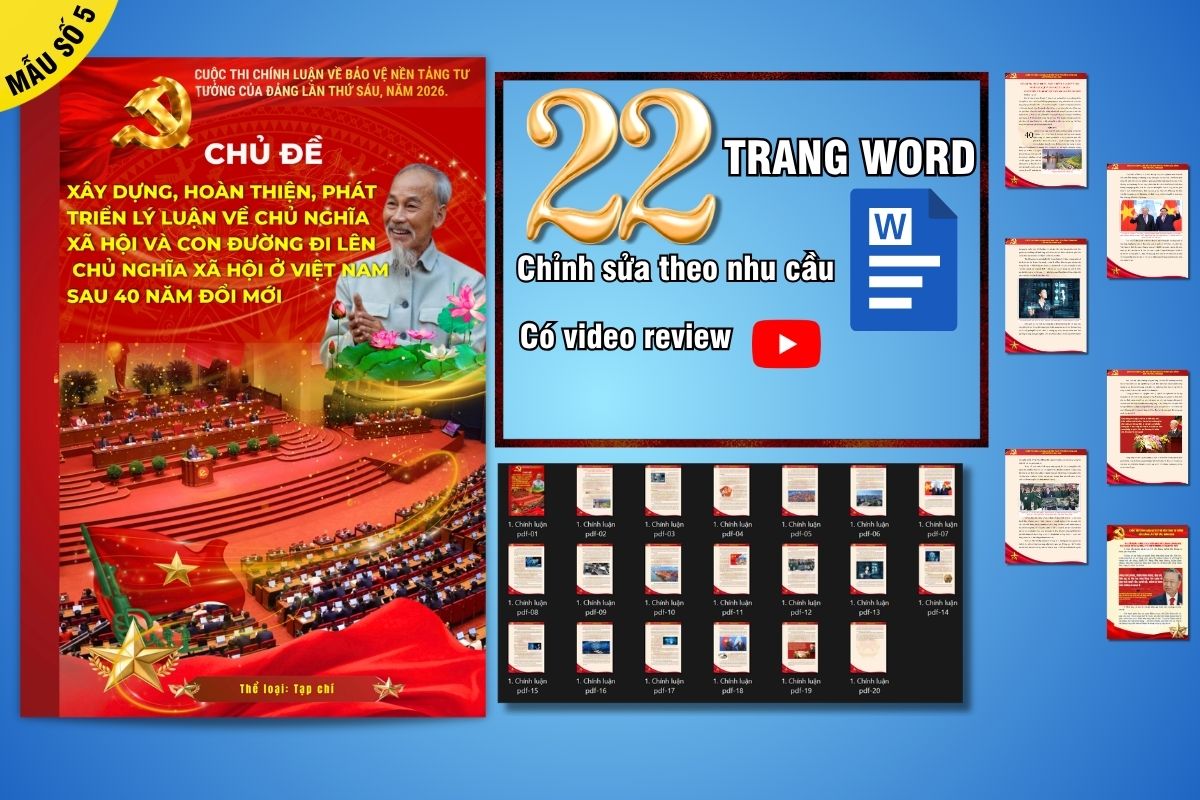 File Word bài thi chính luận bảo vệ nền tảng tư tưởng của Đảng năm 2026