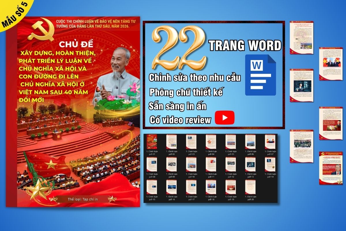 File Word bài thi chính luận bảo vệ nền tảng tư tưởng của Đảng