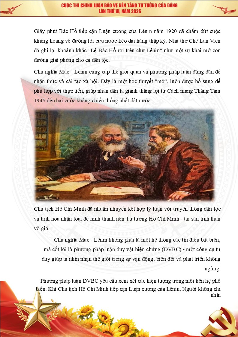 Lệ Bác rơi trên chữ Lênin