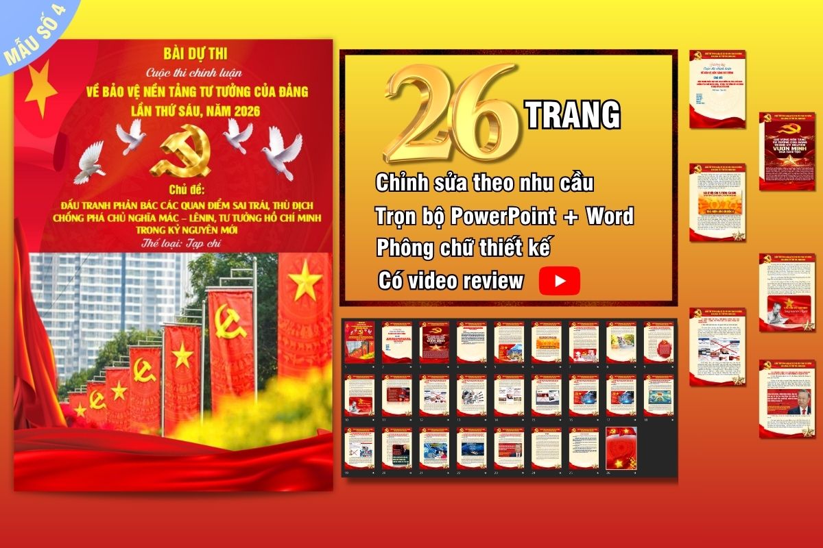 Mẫu bài dự thi chính luận bảo về nền tảng tư tưởng của Đảng lần thứ 6