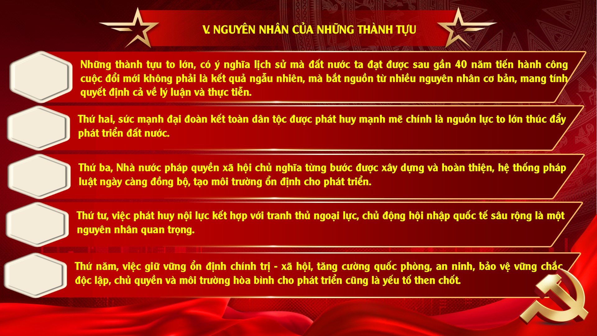 Nguyên nhân của những thành tựu