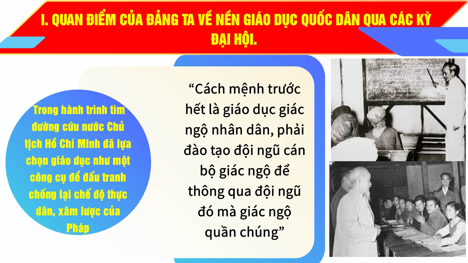 Slide báo cáo viên nền giáo dục Quốc dân, có file Word 8 Quan điểm của Đảng ta về nền giáo dục Quốc dân qua các kỳ Đại hội