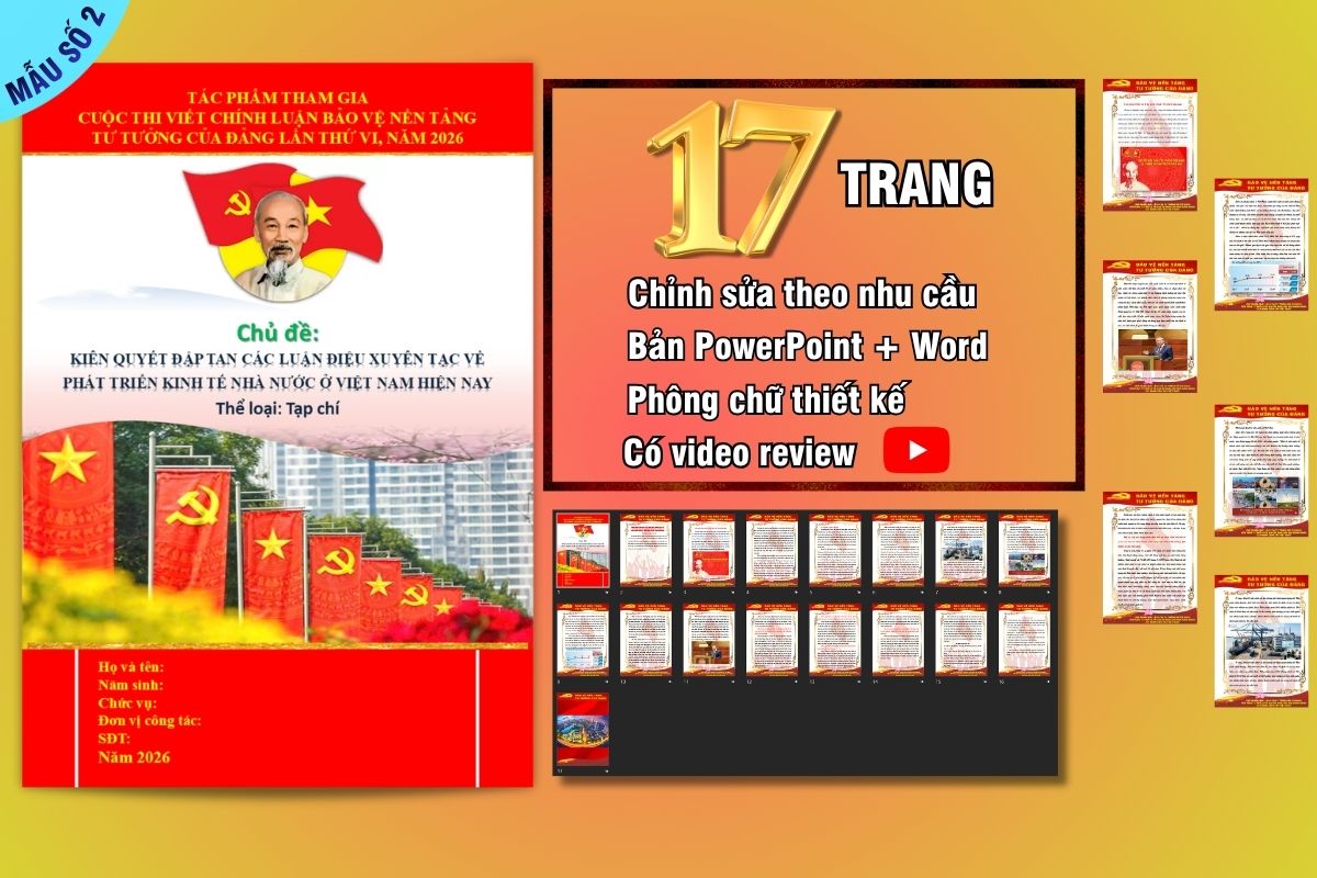 Slide bài dự thi chính luận bảo vệ nền tảng tư tưởng của Đảng lần thứ VI