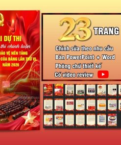Slide bài thi chính luận bảo vệ nền tảng tư tưởng của Đảng, 23 trang