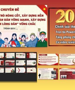 Slide báo cáo viên nền Quốc phòng toàn dân vững mạnh
