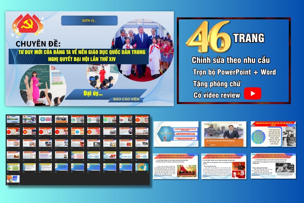 Slide báo cáo viên nền giáo dục Quốc dân, 46 trang