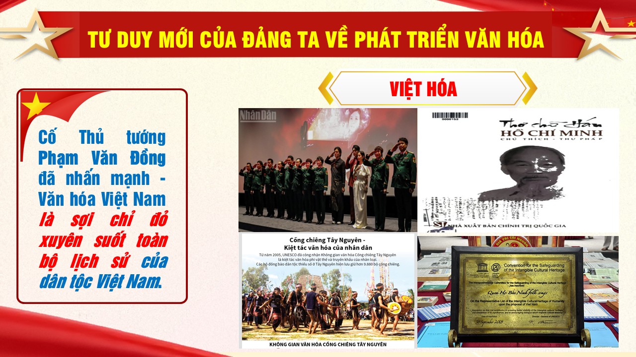 Tư duy mới của Đảng ta về phát triển văn hoá
