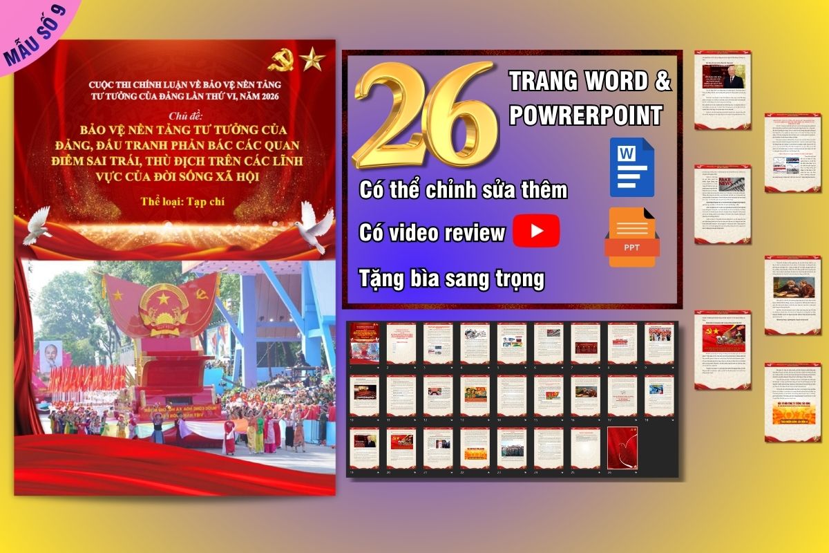 Bài thi chính luận bảo vệ nền tảng tư tưởng của Đảng thể loại tạp chí