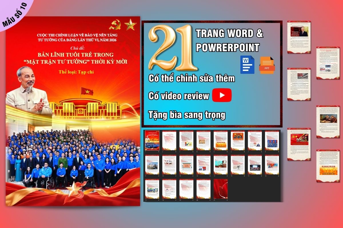 Bài thi chính luận bảo vệ nền tảng tư tưởng của Đảng trong đoàn viên, thanh niên