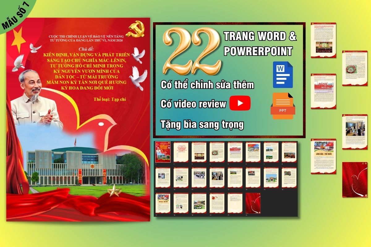 Mẫu Word bài dự thi chính luận bảo vệ nền tảng tư tưởng của Đảng 2026