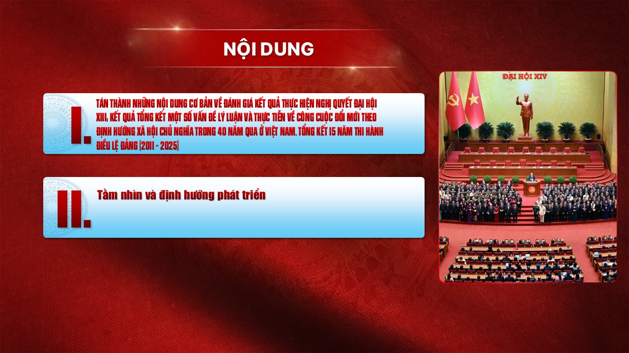 Nội dung trọng tâm của báo cáo viên tuyên truyền Nghị quyết Đại hội XIV