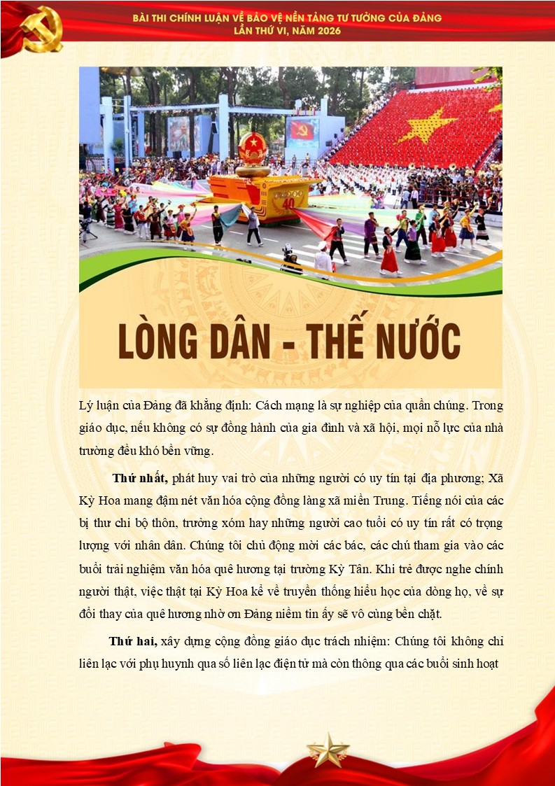 Thế trận lòng dân trong giáo dục