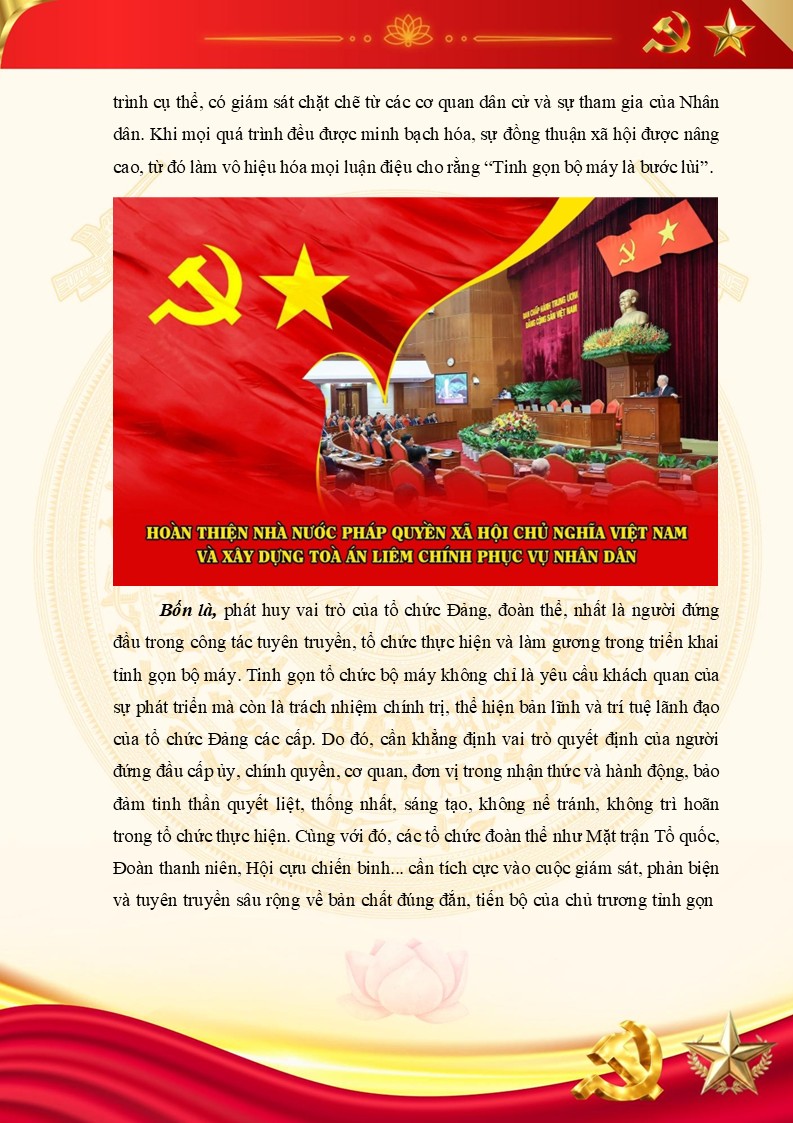 Tiếp tục hoàn thiện hệ thống pháp luật, chính sách nhằm đảm bảo sự đồng bộ, minh bạch và công khai