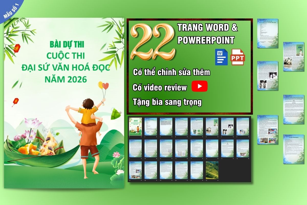 Bản Word bài dự thi Đại sứ văn hoá đọc 2026