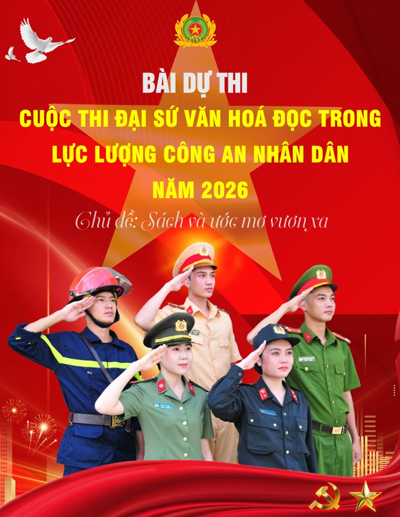 Bìa bài dự thi Đại sứ văn hoá đọc trong lực lượng Công an Nhân dân (mẫu số 7)