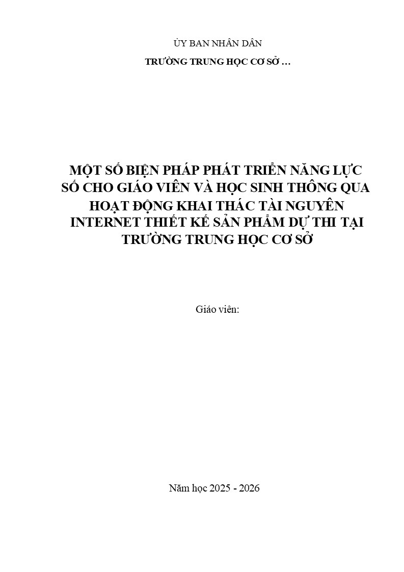 Chủ đề của sáng kiến môn Mỹ thuật