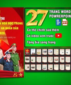 Mẫu bài dự thi Đại sứ văn hoá đọc Công an Nhân Dân 2026