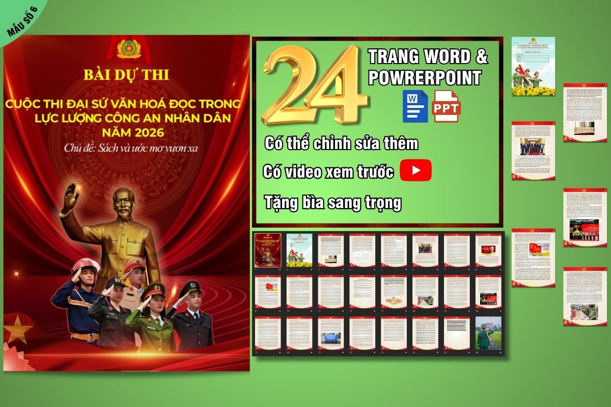 Mẫu bài dự thi Đại sứ văn hoá đọc Công Nhân dân năm 2026 Mẫu bài dự thi Đại sứ văn hoá đọc Công Nhân dân năm 2026