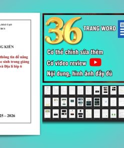 Mẫu sáng kiến kinh nghiệm môn Lịch sử và Địa lý cấp Trung học Cơ sở năm 2026