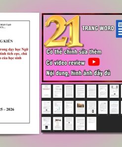 Mẫu sáng kiến kinh nghiệm môn Ngữ văn Trung học cơ sở, năm 2026