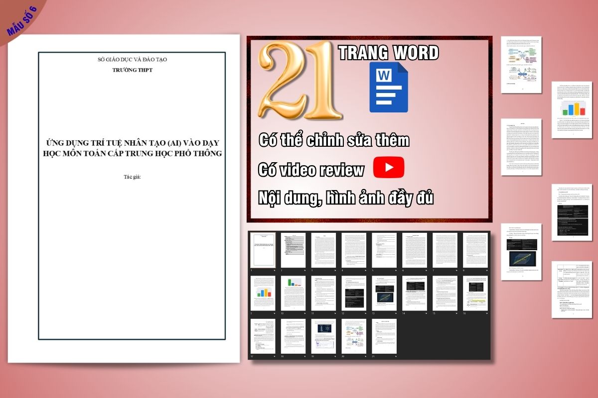 Mẫu sáng kiến kinh nghiệm môn toán Trung học Phổ thông