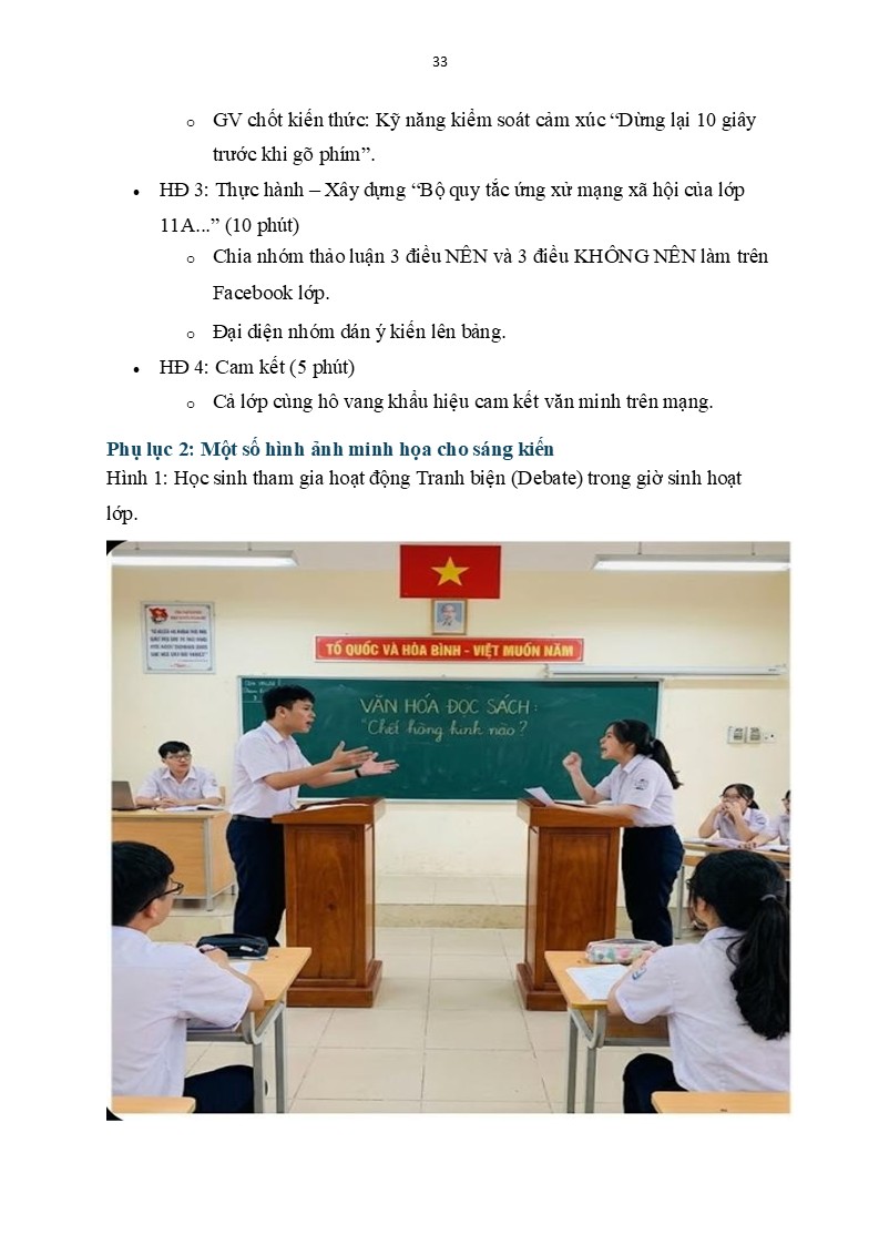 Một số hình ảnh minh hoạ cho sáng kiến kinh nghiệm
