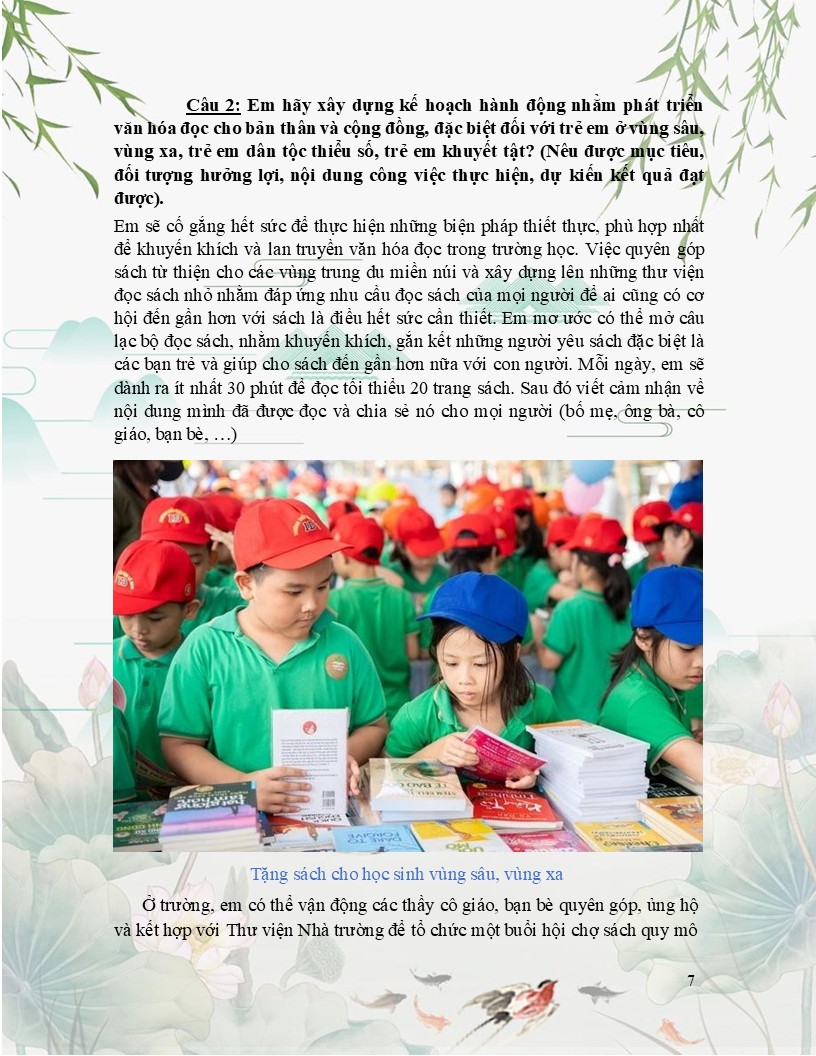 Mẫu bài dự thi Đại sứ văn hoá đọc 2026 bản Word 10 Tặng sách cho trẻ em vùng cao một hành động ý nghĩa