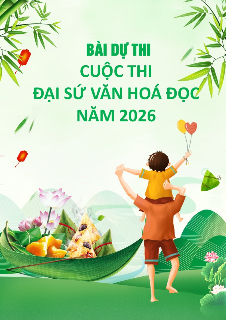 Bản Word bài dự thi Đại sứ văn hoá đọc 2026 6 Trang bìa của bài dự thi Đại sứ văn hoá đọc mẫu số 1